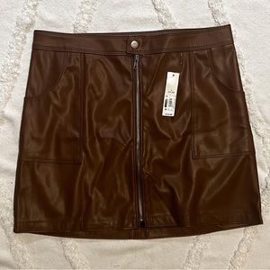 Faux Leather Skirt